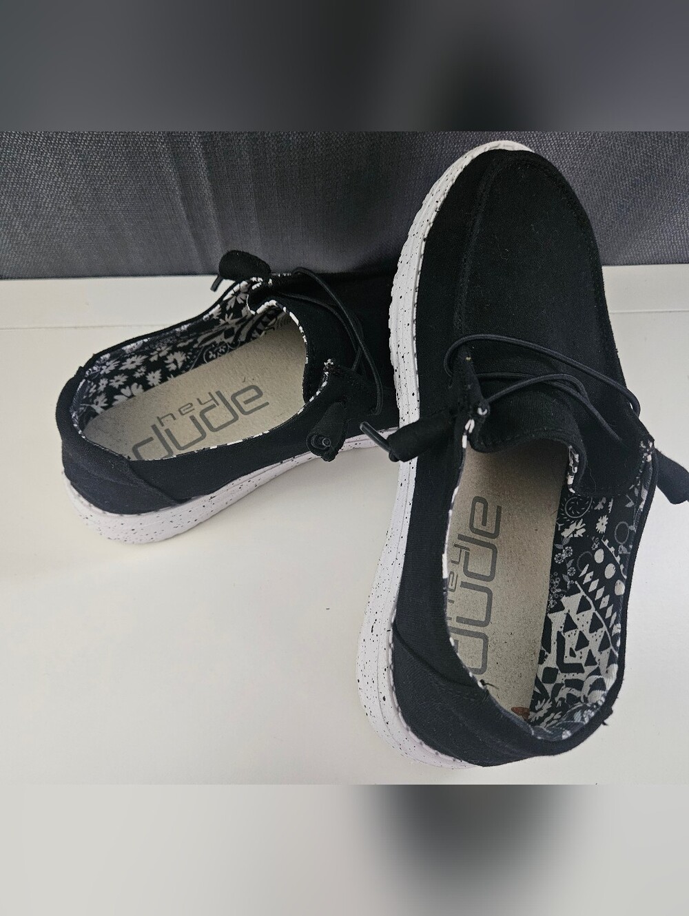 Hey Dude Women's Black Wally Shoe - Casual Slip-On - Picture 1 of 7